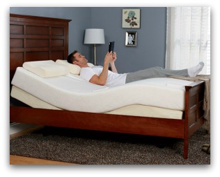 The Tempurpedic Simplicity in an adjustable bed frame.