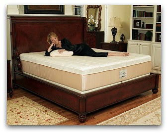 The Tempurpedic Grand Bed on a frame.